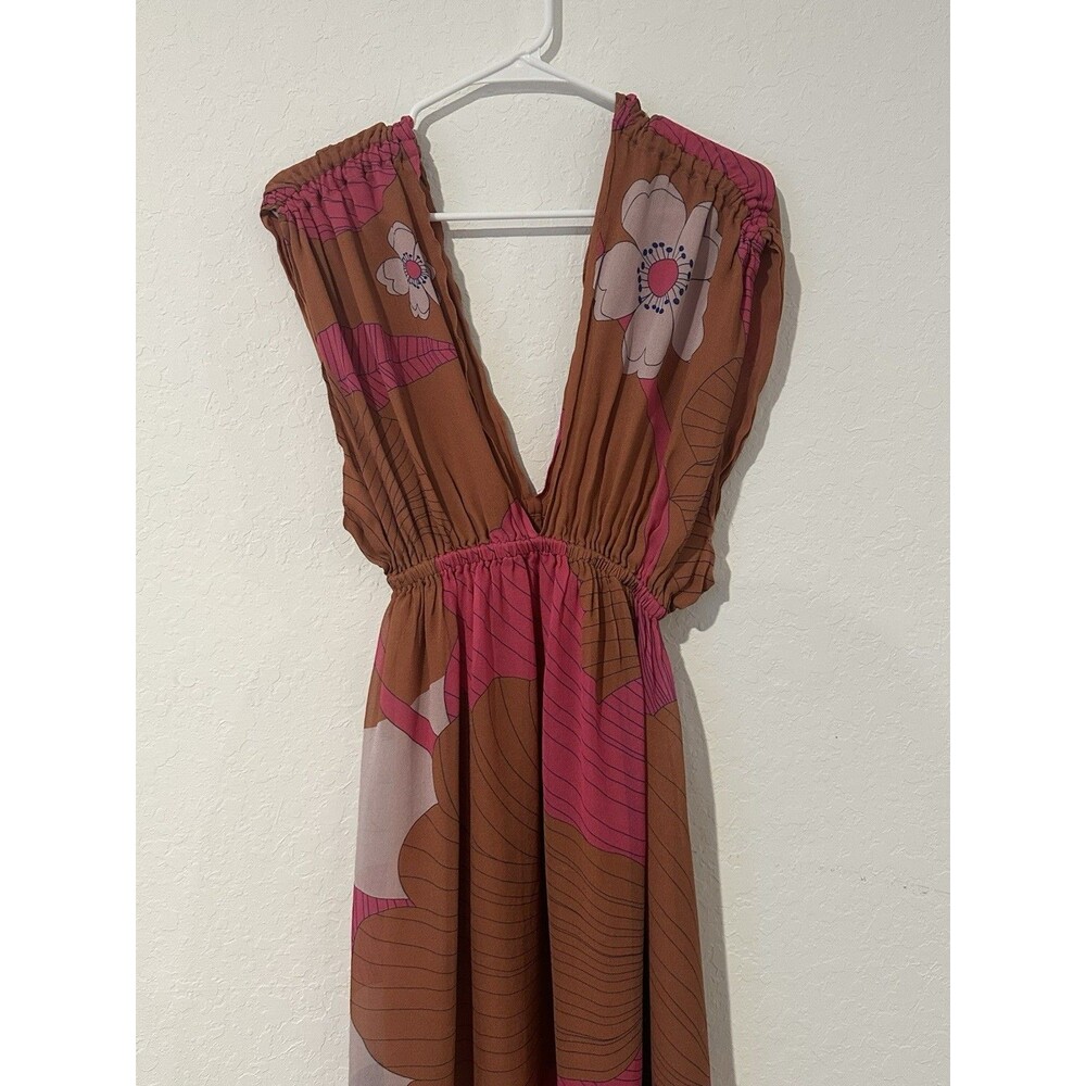 A Peace Treaty Women's Jumpsuit Chiffon Sleeveless V Neck Xs/s - Picture 2 of 16